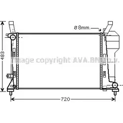 Радиатор охлаждения двигателя AVA QUALITY COOLING JB07VM F 68BIKG 2024430 MS2363