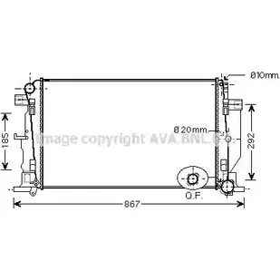 Радиатор охлаждения двигателя AVA QUALITY COOLING 4045385104352 MS2444 2024441 BFDT Q
