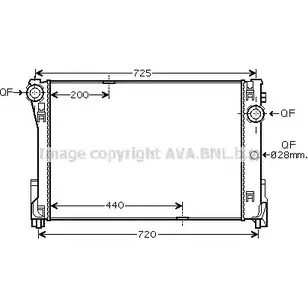 Радиатор охлаждения двигателя AVA QUALITY COOLING MS2474 S YHFND QMSTE2P 2024455 изображение 0