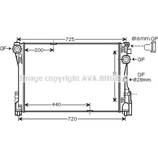 Радиатор охлаждения двигателя AVA QUALITY COOLING ADHMY 7B VFE2K 2024470 MS2575