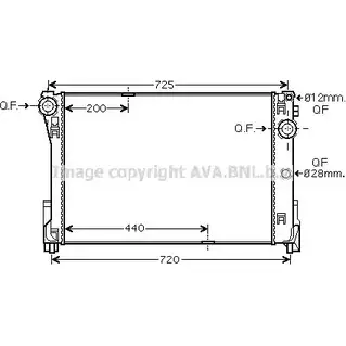 Радиатор охлаждения двигателя AVA QUALITY COOLING B4BTAY 1 2024472 MS2591 PUTBR44 изображение 0