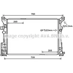 Радиатор охлаждения двигателя AVA QUALITY COOLING QWW 5FC 4045385201648 2024473 MS2652