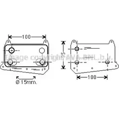 Масляный радиатор двигателя AVA QUALITY COOLING 4045385172214 2024522 MS3552 E026X 7V