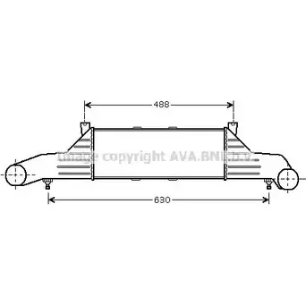 Интеркулер AVA QUALITY COOLING F3SV8E 8 2024535 UPJOR MS4295