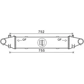 Интеркулер AVA QUALITY COOLING 72R1F18 T TKPAU 2024555 MS4556