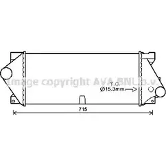 Интеркулер AVA QUALITY COOLING H KV5S95 6F7DBO MS4677 2024562 изображение 0