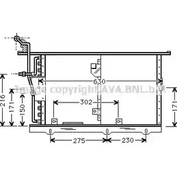 Радиатор кондиционера AVA QUALITY COOLING 3SPR9 9 MS5244 CKE6LND 2024588 изображение 0