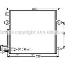 Радиатор кондиционера AVA QUALITY COOLING MS5406D RY3D1 L3 2024614 4045385207329
