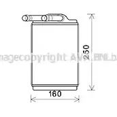 Радиатор печки, теплообменник AVA QUALITY COOLING U M3W1W 7VF2W5 MS6680 2024658