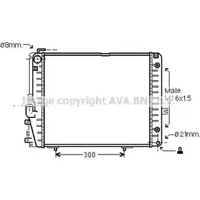 Радиатор охлаждения двигателя AVA QUALITY COOLING 2024734 MSA2072 4045385098880 BT C15 изображение 0