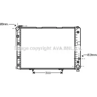 Радиатор охлаждения двигателя AVA QUALITY COOLING 2024754 QX6 5SF 2G93Z8 MSA2177