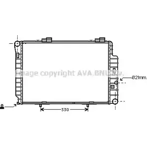 Радиатор охлаждения двигателя AVA QUALITY COOLING CLN QV MSA2234 4045385099146 2024771 изображение 0