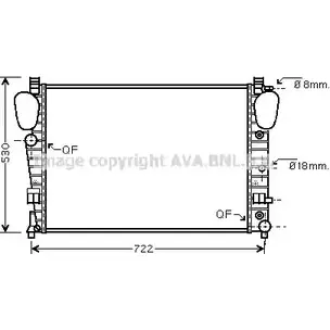 Радиатор охлаждения двигателя AVA QUALITY COOLING 4045385107636 G PXM3VS MSA2309 2024791