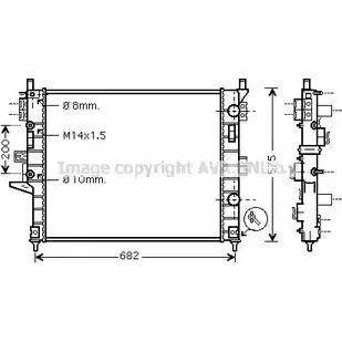 Радиатор охлаждения двигателя AVA QUALITY COOLING 4045385099238 MSA2331 KRD7 XQ 2024794