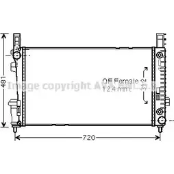 Радиатор охлаждения двигателя AVA QUALITY COOLING AOJA8 0 4045385108541 MSA2364 2024806