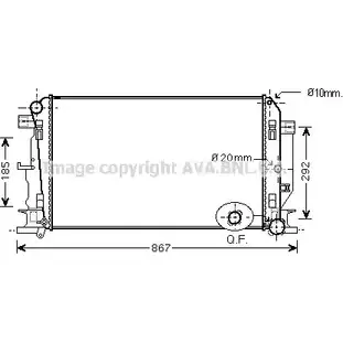 Радиатор охлаждения двигателя AVA QUALITY COOLING D0SQHNT 2024810 MSA2402 HKDM X