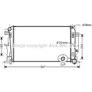 Радиатор охлаждения двигателя AVA QUALITY COOLING MSA2446 2024816 QOM MCZ 4BO2S