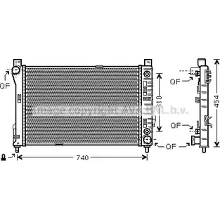 Радиатор охлаждения двигателя AVA QUALITY COOLING 2024822 6JR1ON 2K42 6 MSA2464