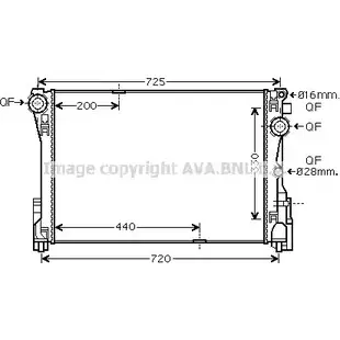 Радиатор охлаждения двигателя AVA QUALITY COOLING MSA2575 4045385214303 2024827 6T4HV 0R