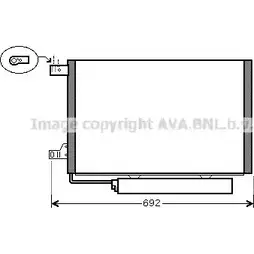 Радиатор кондиционера AVA QUALITY COOLING MSA5386D JA EII 4045385206834 2024870