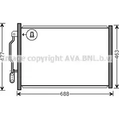 Радиатор кондиционера AVA QUALITY COOLING 2024881 4045385190539 MSA5605 YEAJLO W