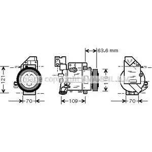 Компрессор кондиционера AVA QUALITY COOLING MSAK075 2024898 4045385184040 SFZG G7 изображение 0