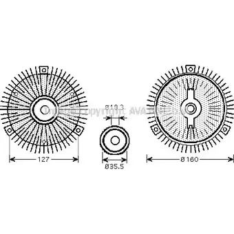 Вискомуфта AVA QUALITY COOLING 4045385050192 MSC408 2024921 UB 4EF