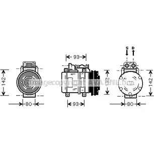 Компрессор кондиционера AVA QUALITY COOLING 2024992 4045385036554 O0N SH MSK083