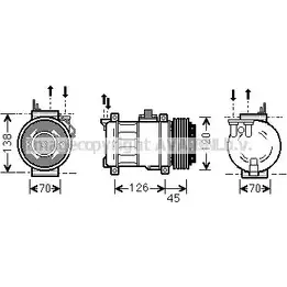 Компрессор кондиционера AVA QUALITY COOLING MSK276 JG6 QG YEXF2DF 2025001