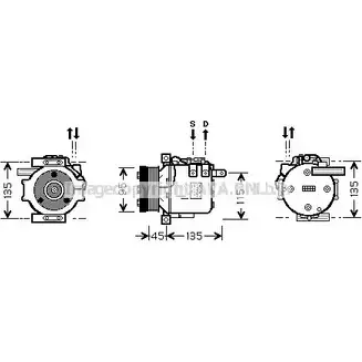 Компрессор кондиционера AVA QUALITY COOLING 2025024 4045385156894 MSK456 94B JQW изображение 0