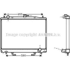 Радиатор охлаждения двигателя AVA QUALITY COOLING 4045385062591 2025245 MT2163 YSS9 Z2 изображение 0