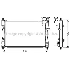 Радиатор охлаждения двигателя AVA QUALITY COOLING WHV 5I58 2025254 Y4SENW MT2173