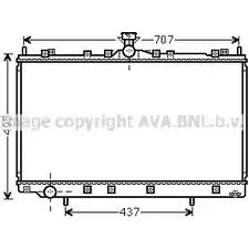 Радиатор охлаждения двигателя AVA QUALITY COOLING 2025286 4045385158614 1O182 C MT2215