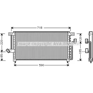 Радиатор кондиционера AVA QUALITY COOLING MT5098 2025299 9 GDBN58 2WY82LJ