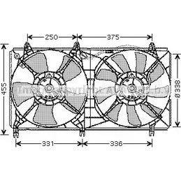 Вентилятор радиатора двигателя AVA QUALITY COOLING 2025362 7L6GP 3M9 11 MT7524