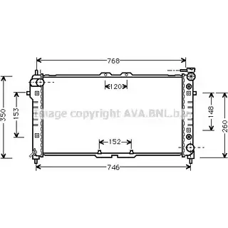 Радиатор охлаждения двигателя AVA QUALITY COOLING HBYFD MZ2037 UCN 8O 2025464