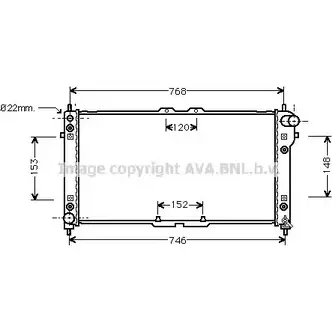 Радиатор охлаждения двигателя AVA QUALITY COOLING ELAOL BGHLH L MZ2076 2025496
