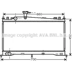 Радиатор охлаждения двигателя AVA QUALITY COOLING 4045385052714 2025533 V TTOT MZ2160
