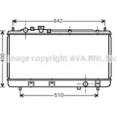 Радиатор охлаждения двигателя AVA QUALITY COOLING JR8K EE MZ2176 2025545 3ANMG0