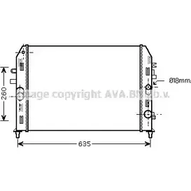 Радиатор охлаждения двигателя AVA QUALITY COOLING MZ2205 C G56SP 2025559 4045385089659 изображение 0