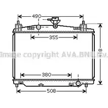 Радиатор охлаждения двигателя AVA QUALITY COOLING MZ2213 4045385093038 2025564 T WSS3