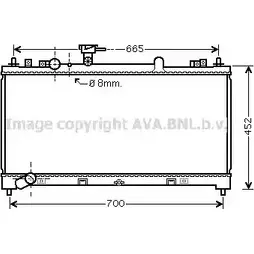 Радиатор охлаждения двигателя AVA QUALITY COOLING 2025567 MZ2218 4045385109555 T SG7E3I изображение 0