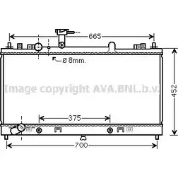 Радиатор охлаждения двигателя AVA QUALITY COOLING 2025573 ZBZ6C2P MZ2225 S9H E0Q изображение 0