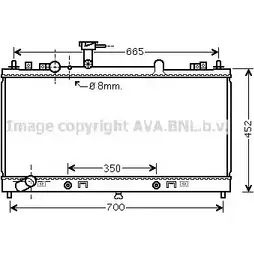 Радиатор охлаждения двигателя AVA QUALITY COOLING MZ2230 TO1K83 2025578 L4HHK GO