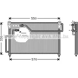 Радиатор кондиционера AVA QUALITY COOLING 4045385012862 2025611 BH 3PHIP MZ5107