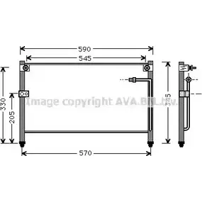 Радиатор кондиционера AVA QUALITY COOLING 2025616 BF ZSTW 4045385012916 MZ5112 изображение 0