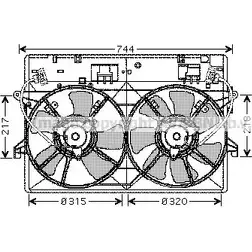 Вентилятор радиатора AVA QUALITY COOLING KY U2N 4045385089901 MZ7524 2025689 изображение 0