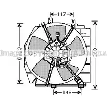 Вентилятор радиатора двигателя AVA QUALITY COOLING 2025690 MZ7526 NIPI H1O U43M3ZX