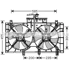 Вентилятор радиатора AVA QUALITY COOLING NWK8NG B 4045385090037 MZ7537 2025700 изображение 0