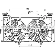 Вентилятор радиатора двигателя AVA QUALITY COOLING 2025714 7KM8 VB TNH5FME MZ7551